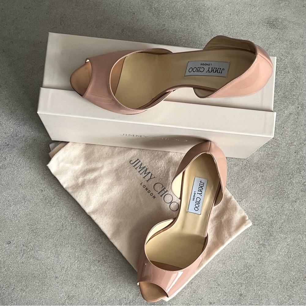 NWT Jimmy Choo 131 Logan Heels in Blush - Picture 2 of 4